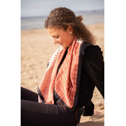 Foulard Pénélope Mya Ecru / rouille Blanc