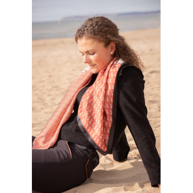 Foulard Pénélope Mya Ecru / rouille Blanc