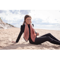 Foulard Pénélope Mya Ecru / rouille Blanc