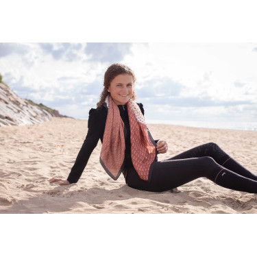 Foulard Pénélope Mya Ecru / rouille Blanc