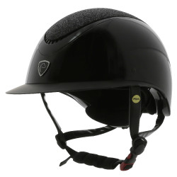Casque Equithème Wings Noir brillant lamé