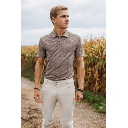 Polo Equithème Eric Taupe Marron