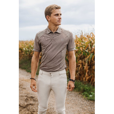 Polo Equithème Eric Taupe Marron