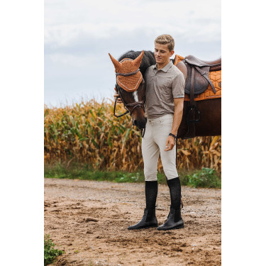 Polo Equithème Eric Taupe Marron