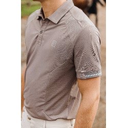 Polo Equithème Eric Taupe Marron