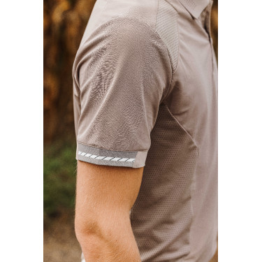 Polo Equithème Eric Taupe Marron