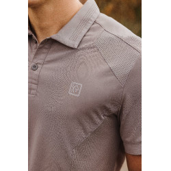 Polo Equithème Eric Taupe Marron