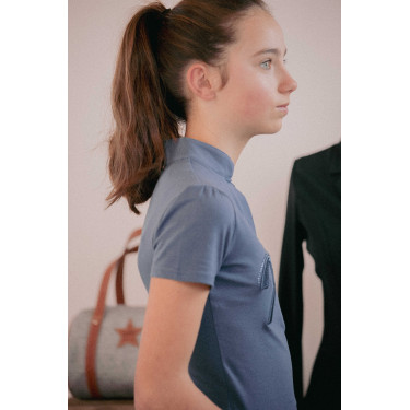 Polo Iliana Pénélope Bleu / gris Polo Iliana Pénélope Bleu / gris