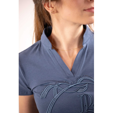 Polo Iliana Pénélope Bleu / gris Polo Iliana Pénélope Bleu / gris