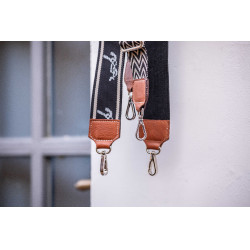 Bandoulière Pénélope Logo Noir / écru Bandoulière Pénélope Logo Noir / écru