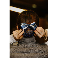 Barrette résille pour cheveux Equithème Duo Bleu marine / blanc Barrette résille pour cheveux Equithème Duo Bleu marine / blanc