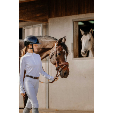 Polo mesh Equithème Buffy Blanc