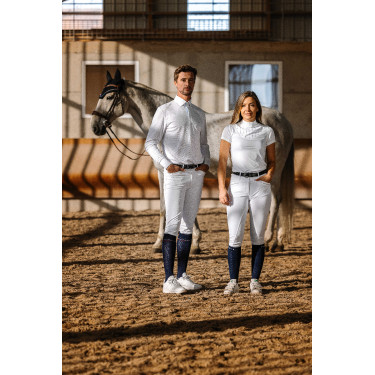 Polo mesh Equithème Dany Blanc