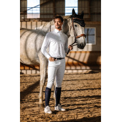 Polo mesh Equithème Dany Blanc