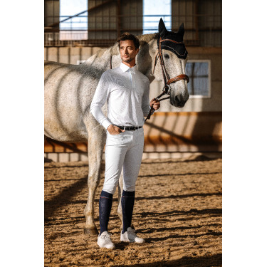 Polo mesh Equithème Dany Blanc