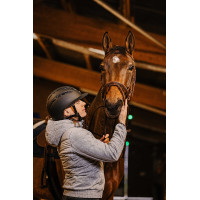 Casque Equithème Agris visière large Noir argenté