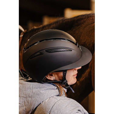 Casque Equithème Agris visière large Noir argenté Casque Equithème Agris visière large Noir argenté