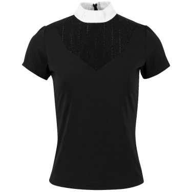 Polo Equithème Funza Manches courtes Noir