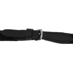 Rênes sangles Eric Thomas 16mm Noir Rênes sangles Eric Thomas 16mm Noir