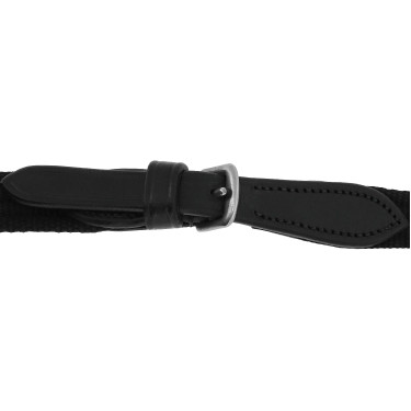 Rênes sangles Eric Thomas 16mm Noir Rênes sangles Eric Thomas 16mm Noir