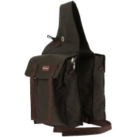 Sacoche double à rabats Randol's Marron