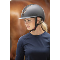 Casque Equithème Glint Mat Noir mat / rose