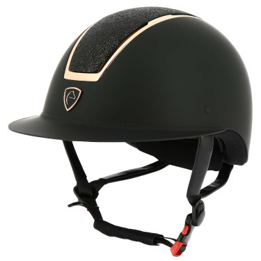 Casque Equithème Glint Mat Noir mat / rose