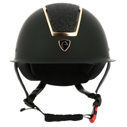 Casque Equithème Glint Mat Noir mat / rose