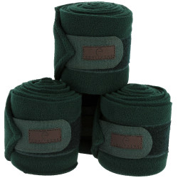 Bandes de polo Equithème par 4 Vert foncé