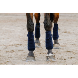 Bandes de polo Equithème par 4 Marine Bleu marine