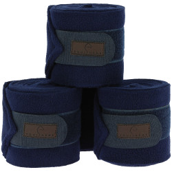Bandes de polo Equithème par 4 Marine Bleu marine