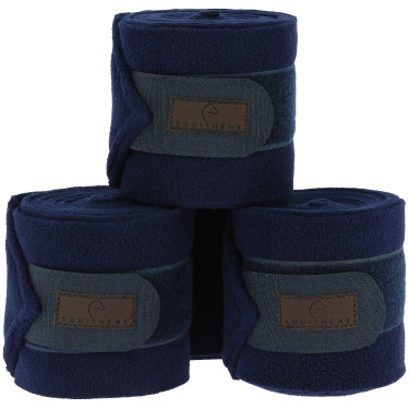 Bandes de polo Equithème par 4 Marine Bleu marine