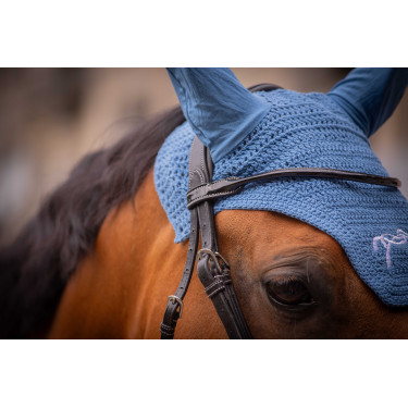 Bonnet chevaux Pénélope Coton Bleu lagon Bonnet chevaux Pénélope Coton Bleu lagon
