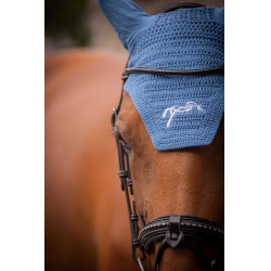 Bonnet chevaux Pénélope Coton Bleu lagon Bonnet chevaux Pénélope Coton Bleu lagon