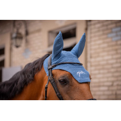 Bonnet chevaux Pénélope Coton Bleu lagon Bonnet chevaux Pénélope Coton Bleu lagon