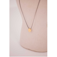 Collier Adelya Pénélope corde noir Doré