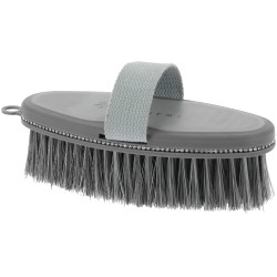 Brosse douce Je t'aime Equithème Strass Gris
