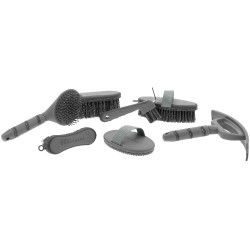 Brosse douce Je t'aime Equithème Strass Gris