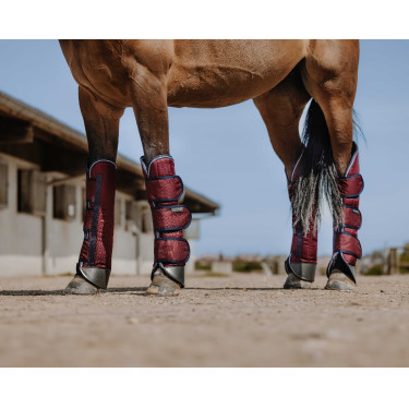 Guêtres de transport Equithème Tyrex 1200D Renforcées Bordeaux Guêtres de transport Equithème Tyrex 1200D Renforcées Bordeaux