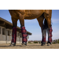 Guêtres de transport Equithème Tyrex 1200D Renforcées Bordeaux Guêtres de transport Equithème Tyrex 1200D Renforcées Bordeaux