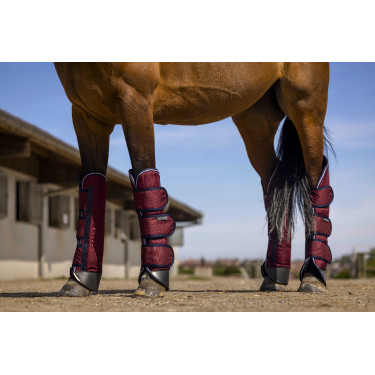 Guêtres de transport Equithème Tyrex 1200D Renforcées Bordeaux Guêtres de transport Equithème Tyrex 1200D Renforcées Bordeaux