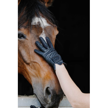 Gants Je t'aime Equithème Strass Noir Gants Je t'aime Equithème Strass Noir