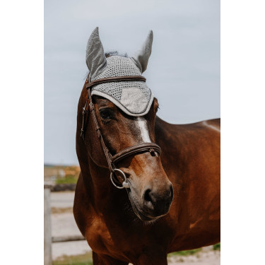Bonnet chasse mouche Equithème Chic Gris clair
