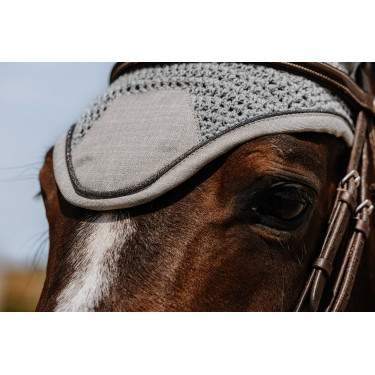 Bonnet chasse mouche Equithème Chic Gris clair