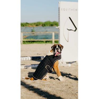 Couverture pour chien Je t'aime Equithème Noir