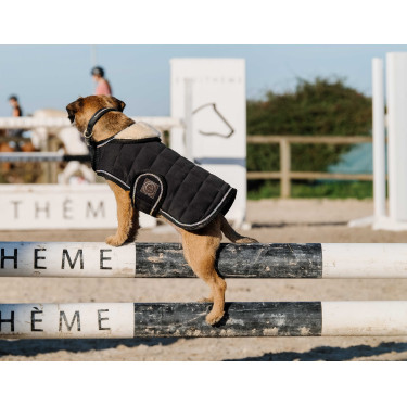 Couverture pour chien Je t'aime Equithème Noir