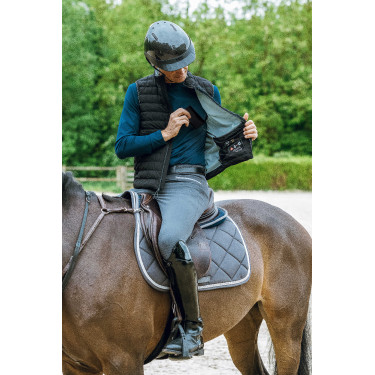 Gilet chauffant Equithème Charlie Noir