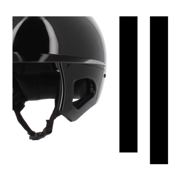 Casque Pénélope visière longue Noir brillant