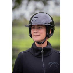 Casque Pénélope visière longue Noir brillant
