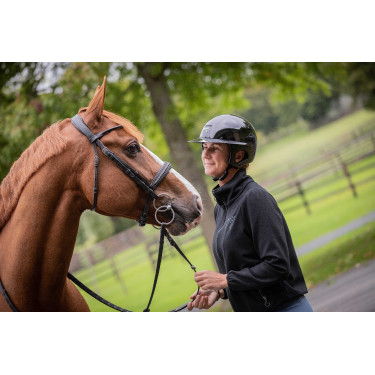 Casque Pénélope visière longue Noir brillant